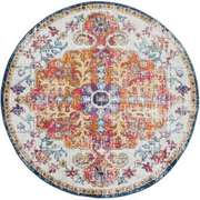 COLORFUL ROUND RUG 8x8