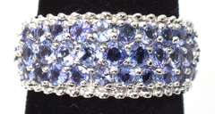 Sweet Iolite Band Ring in White Gold