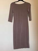 Brown Stretch Cotton Bodycon Dress