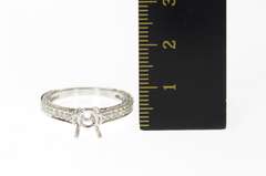 18K White Gold 0.76 Ctw 6.0mm Engagement Setting Mount Ring