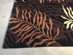 MODERN HAND KNOTTED CARVED WOOL RUG 5.7x8.5
