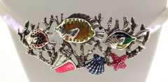 Vintage Kabana Sterling Silver Collar Necklace