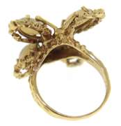 Fabulous Yellow Gold Opal Butterfly Ring