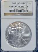 2008 Silver Eagle NGC Gem Uncirculated