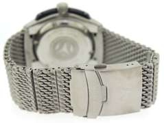 Trendy TechnoMarine Watch with Black Rubber Dial & Mesh Bracelet
