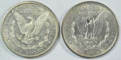Scarcer 1887-S and 1897-S Morgan Silver Dollars. Nice