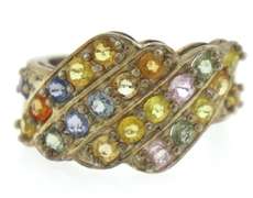 Sterling Silver Multi Gemstone Ring