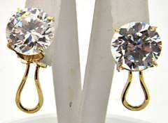 14K GOLD LADIES HUGE CZ RING WITH MATCHING STUDS