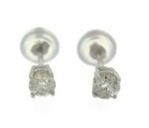 Elegant White Gold .40ctw Diamond Earrings