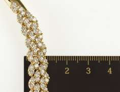 14K Yellow Gold 2.80 Ctw Diamond Cluster Bar Collar Chain Necklace