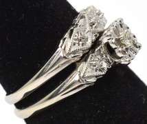 Precious Diamond Wedding Set in 14KT White Gold