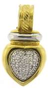 David Yurman Diamond Heart Pendant