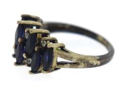 Sterling Silver Dark Blue Topaz Ring