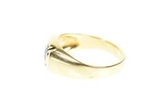 10K Yellow Gold Faceted Syn. Sapphire Men's Statement Ring