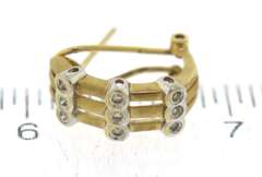Fabulous Diamond Bezel Set & Matte Finish Earrings