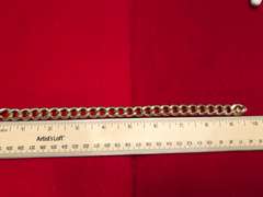 10K SOLID GOLD MENS CURB / CUBAN LINK BRACELET