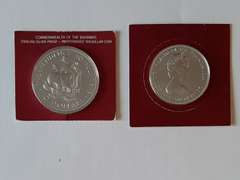 1970 Unc $ 5&$10 Proof Bahama Sterling Silver Crowns