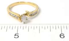 0.23CTW Marquise-Cut Diamond Ring in 14KT Yellow Gold