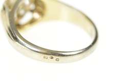 14K White Gold 0.90 Ctw Victorian Diamond Men's Antique Ring