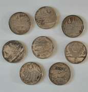 8 Unc Or Proof 1977-79 Russian Silver Olympics 5 Rubles