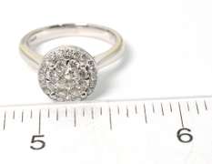 Dazzling Diamond Halo Ring in 14KT White Gold