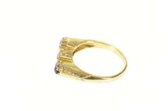 14K Yellow Gold Marquise Amethyst Diamond Accent Ornate Ring