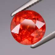 Impressive 1.87ct red orange Spessatite Garnet solitaire