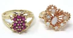 Wonderful Big Group Lot of Gemstone Rings