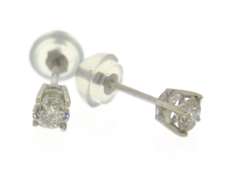 Elegant White Gold .40ctw Diamond Earrings