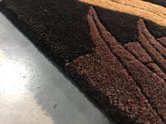 MODERN HAND KNOTTED CARVED WOOL RUG 5.7x8.5