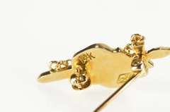 14K Yellow Gold Suicide King Sword Through Head Symbol Pin/Brooch