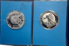Lot Of 2 Sterling Silver Franklin Mint Medals