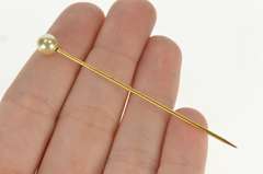 Gold Filled 6.3mm Pearl Victorian Wedding Boutonnière Stick Pin