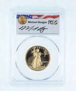 PR69DCAM 1987-P $25 American Gold Eagle 1/2 Oz Fine Gold Reagan - PCGS