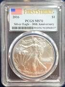 2016 Sliver Eagle PCGS MS70 First Strike