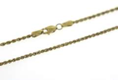 Simple Yellow Gold Rope Chain Necklace