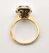 Glittery Traditional 7 Diamond Cluster Ring