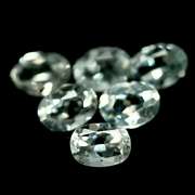 Glittering 5.87ct UNHEATED diamond white Topaz set