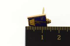 10K Yellow Gold K Blue Enamel Leaders Club 74 Lapel Pin/Brooch