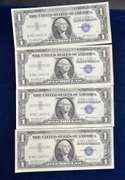 Lot of 4 UNC 1 Dollar  Silver Certificates Consecutive