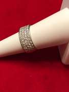18k white gold with 2.00 carats of diamond band
