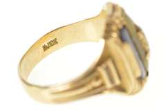 10K Yellow Gold 1943 Iberia High School Ornate Class Ring