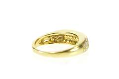 18K Yellow Gold 0.42 Ctw Princess Diamond Encrusted Band Ring