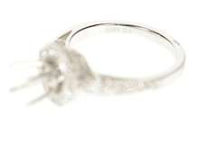 18K White Gold 5.0mm 0.31 Ctw Semi Mount Engagement Setting Ring