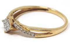 Simple Yellow Gold Diamond Ring