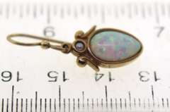 Sterling Silver Opal Color Stone Earrings
