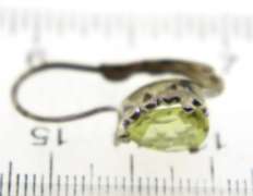 Sterling Silver Yellow quatrz Drop Earrings