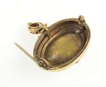 14K Yellow Gold Victorian Seed Pearl Tourmaline Statement Pin/Brooch