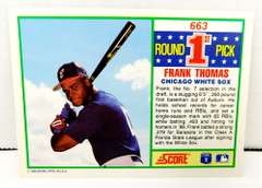 Frank Thomas 1990 Score Rookie Baseball Card