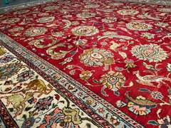 STUNNING HUNTING DESIGN TABRIZ RUG 9'.4"X13'.1"